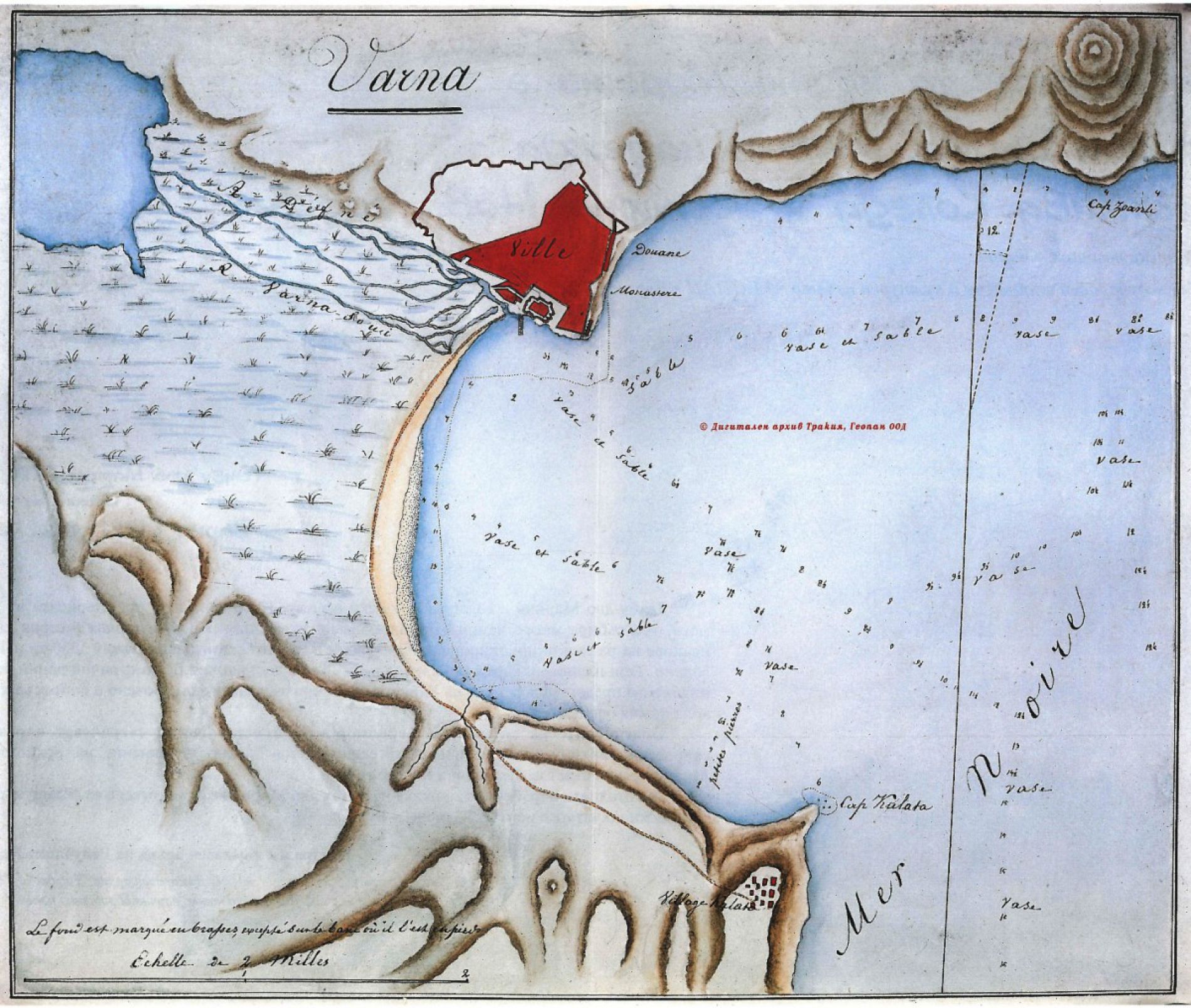 План на залива на Варна 1830г